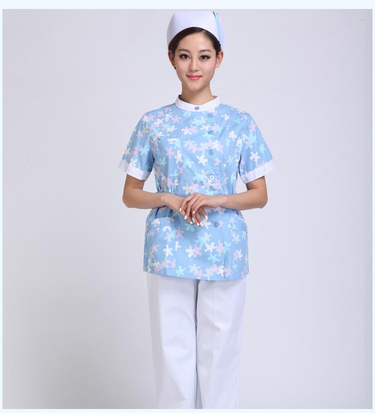 護士服夏裝分體蘭花新款護士服批發定做廠家定制